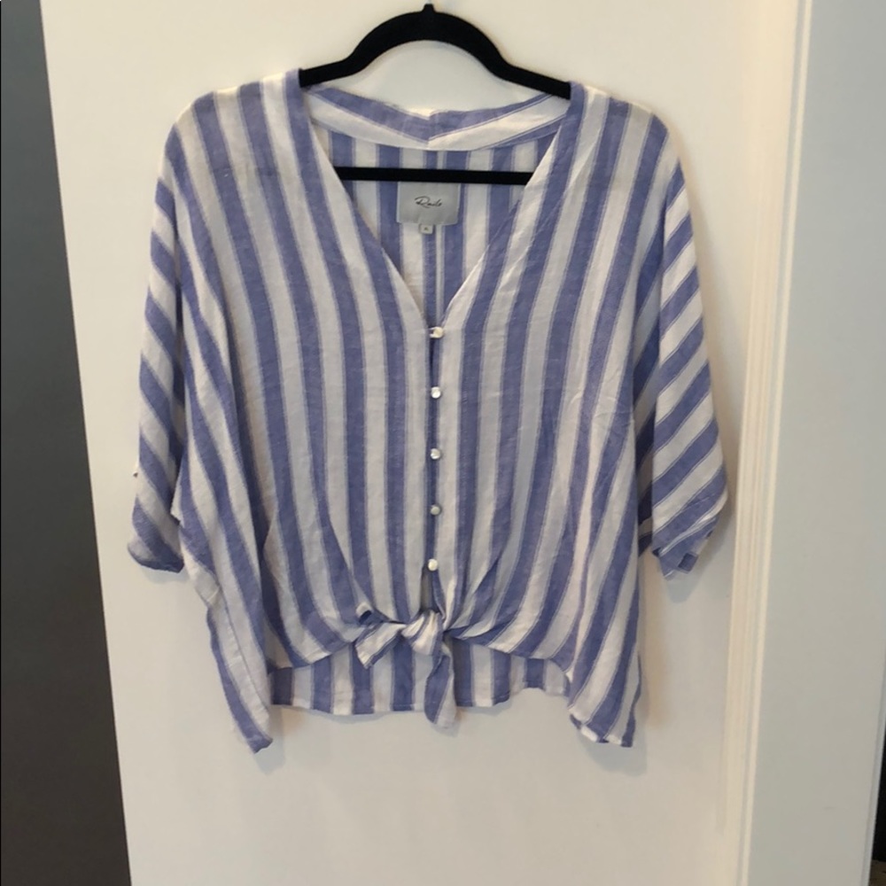 blue and white striped rails shirt
